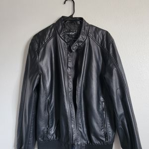 Black Rivet Lather Jacket